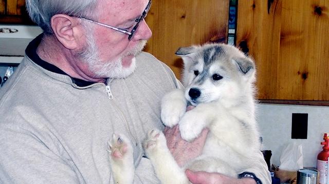 Ray with 8 week old Cinder